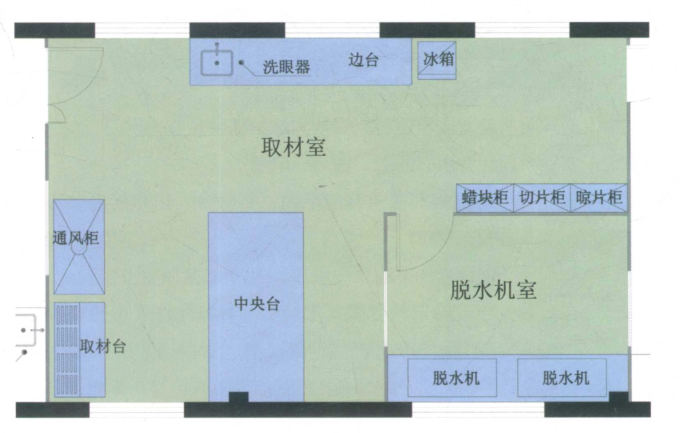 實(shí)驗(yàn)取材室、標(biāo)本接收室布局要求